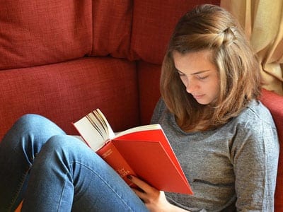 reading at home student