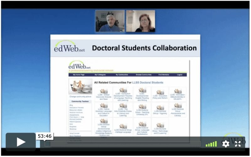 Using edWeb for Collaboration in Higher Education