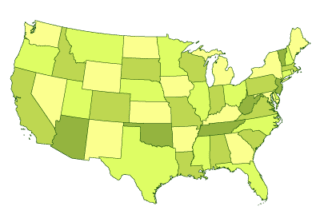 US States map