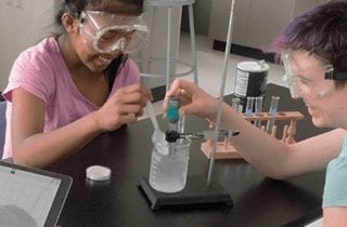 Students Experimenting