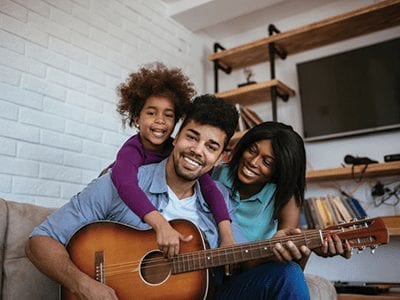 Family playing music