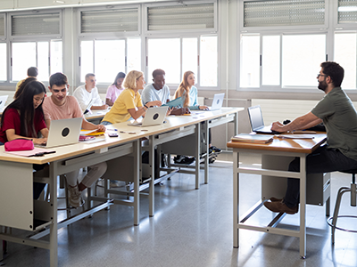 Class using laptops