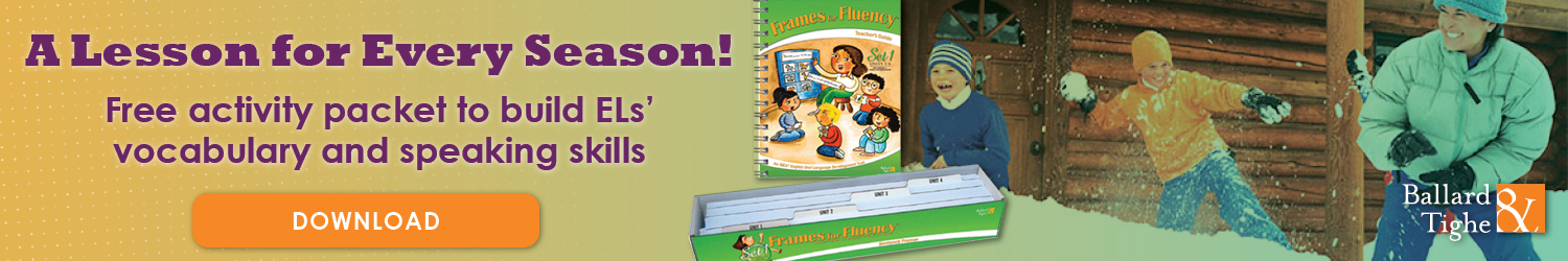 A Lesson for Every Season! Free activity packet to build ELs' vocabulary and speaking skills.