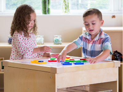 Two children playing