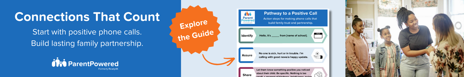 Connections That Count: Start with positive phone calls. Build lasting family partnership.