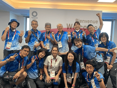 Tokyo 2020 Olympics volunteer group photo