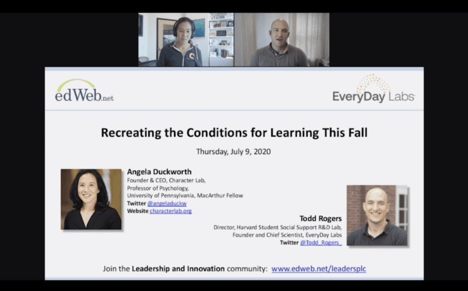 Recreating the Conditions for Learning This Fall edWebinar recording link