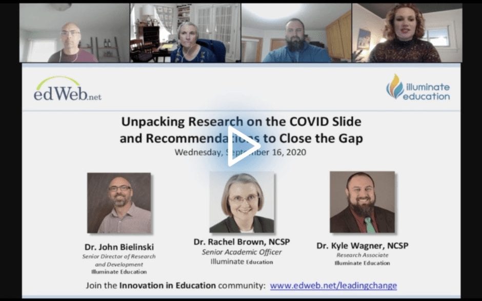 Unpacking Research on the COVID Slide and Recommendations to Close the Gap edWebinar recording link