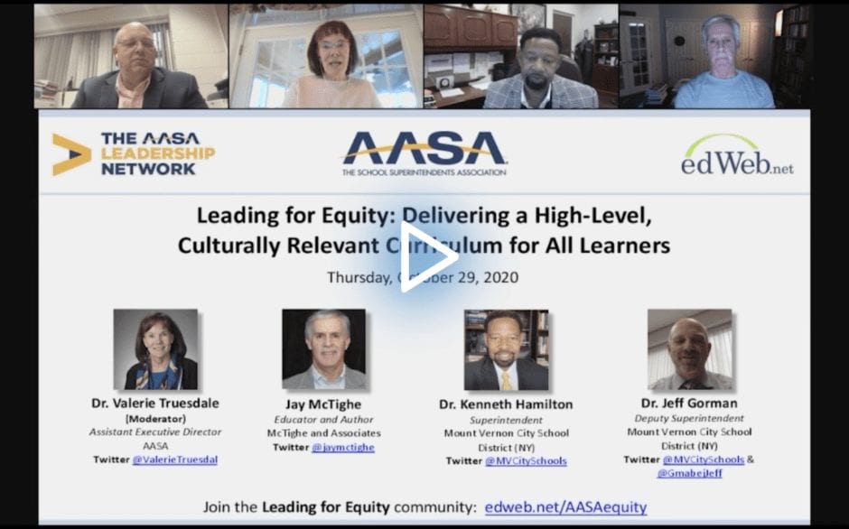 Leading for Equity: Delivering a High-Level, Culturally Relevant Curriculum for All Learners edWebinar recording link
