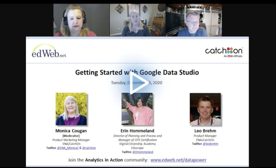 Getting Started with Google Data Studio edWebinar recording link