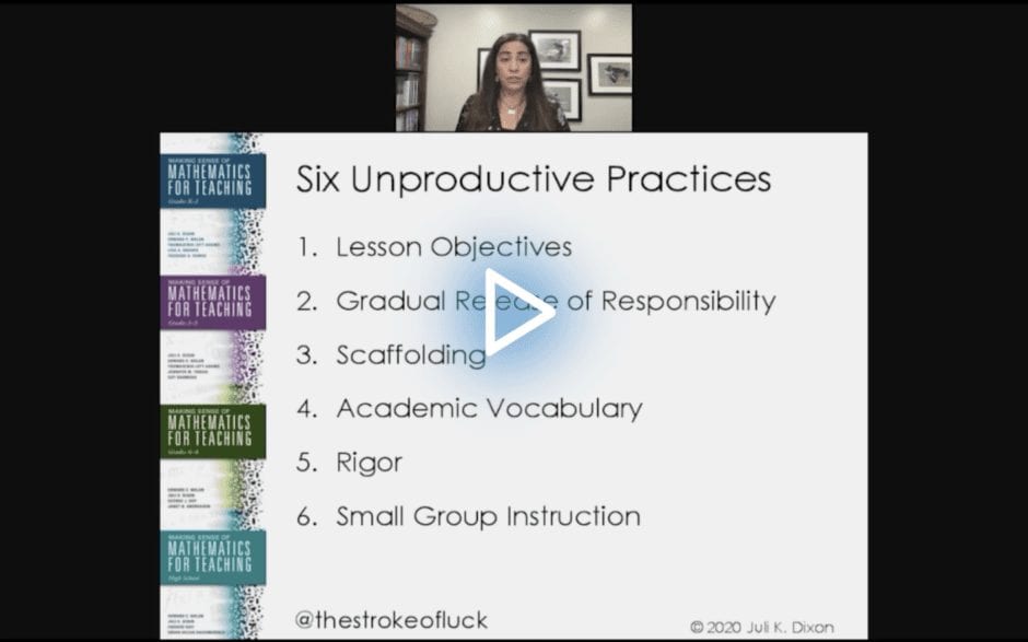 Learn How to Address 6 Practices that Undermine Math Achievement, Access, and Equity edWebinar recording link