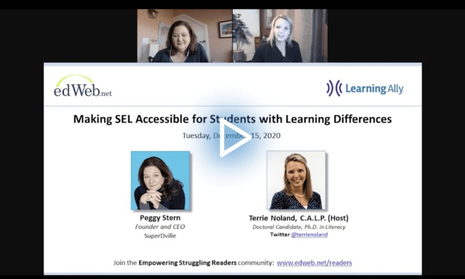 Making SEL Accessible for Students with Learning Differences edWebinar recording link