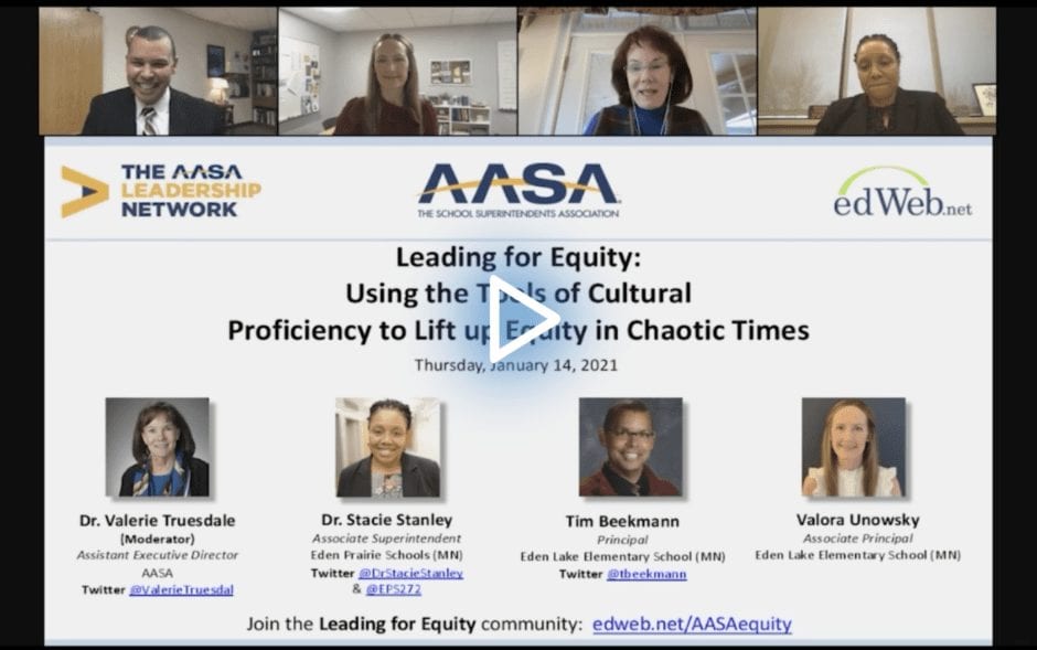 Leading for Equity: Using the Tools of Cultural Proficiency to Lift up Equity in Chaotic Times edWebinar recording link