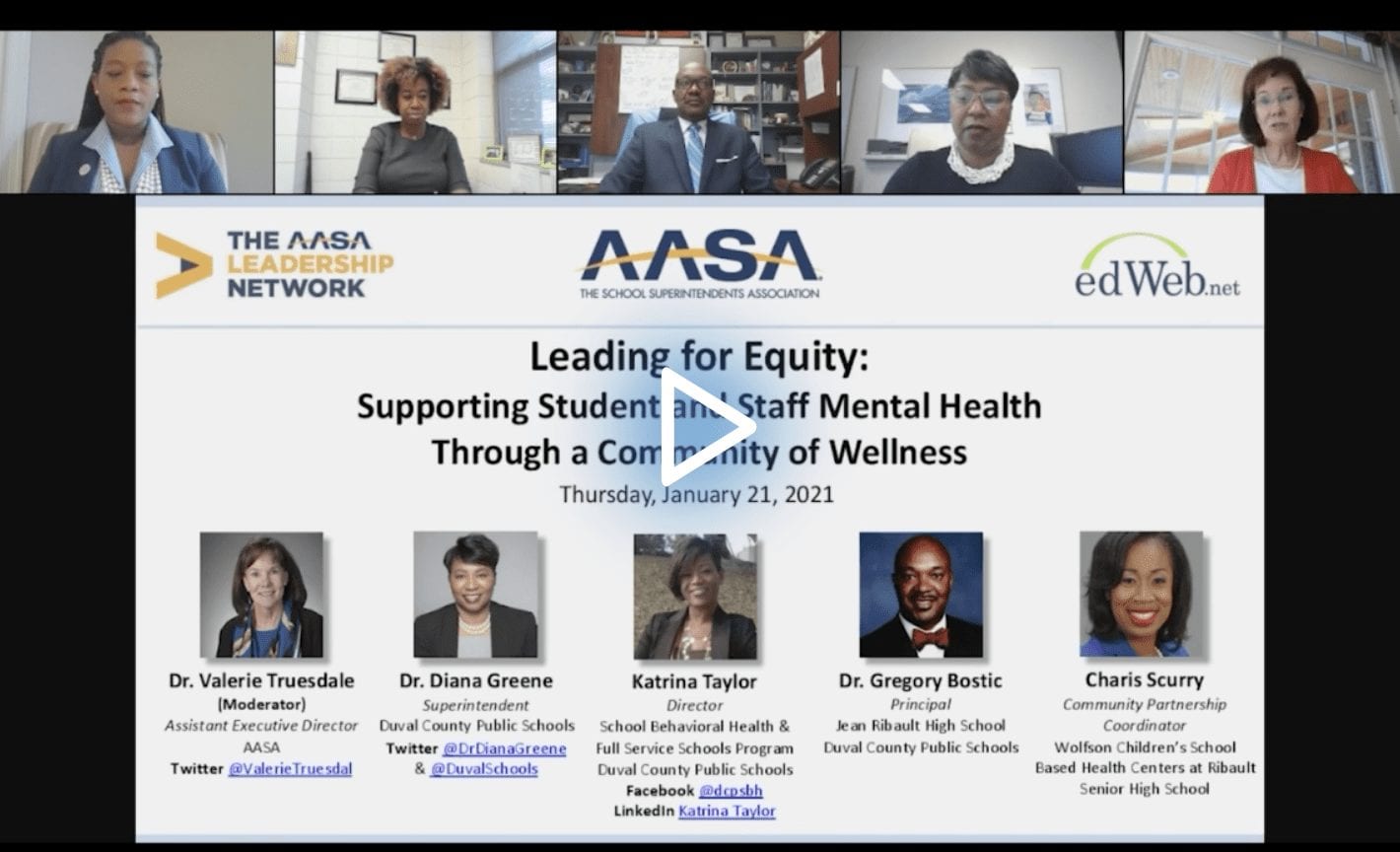 Leading for Equity: Supporting Student and Staff Mental Health Through a Community of Wellness edWebinar recording link