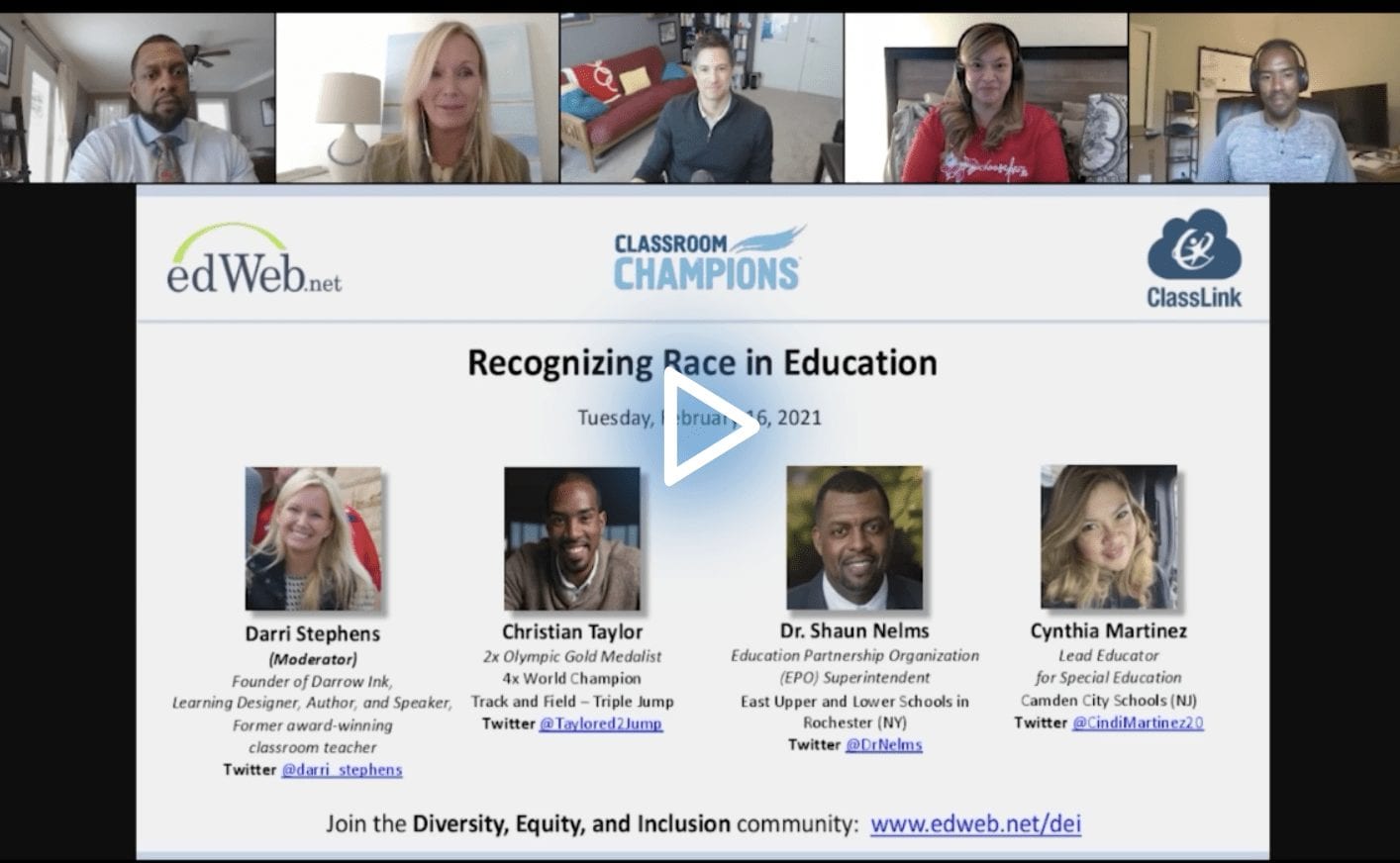 Recognizing Race in Education edLeader Panel recording link