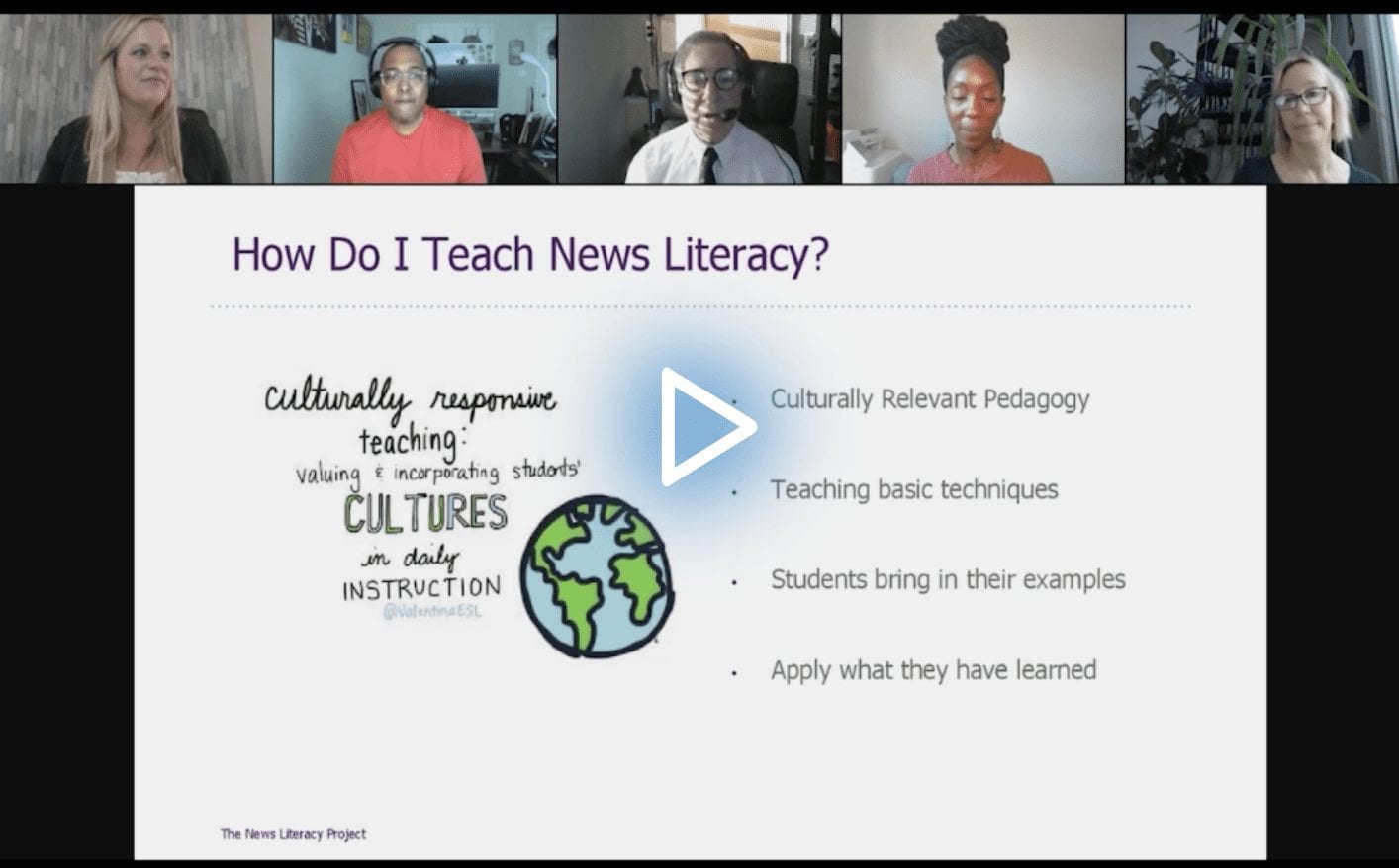 Empowering Students with News Literacy edWebinar recording link