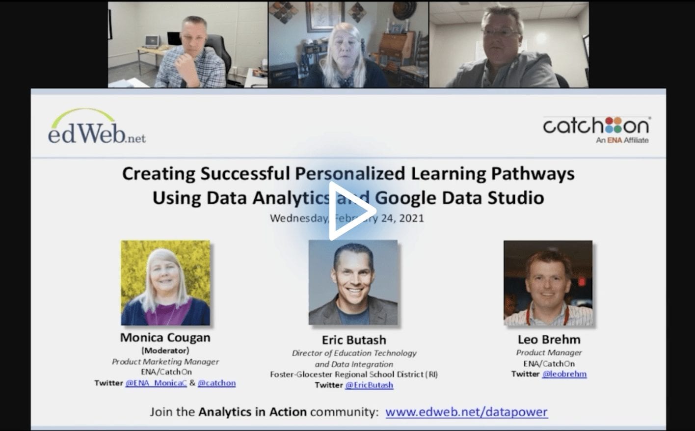 Creating Successful Personalized Learning Pathways Using Data Analytics and Google Data Studio edWebinar recording link