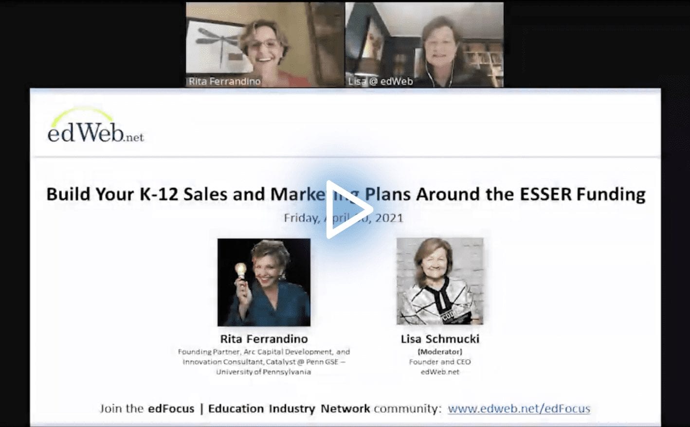 Build Your K-12 Sales and Marketing Plans Around the ESSER Funding edWebinar recording link