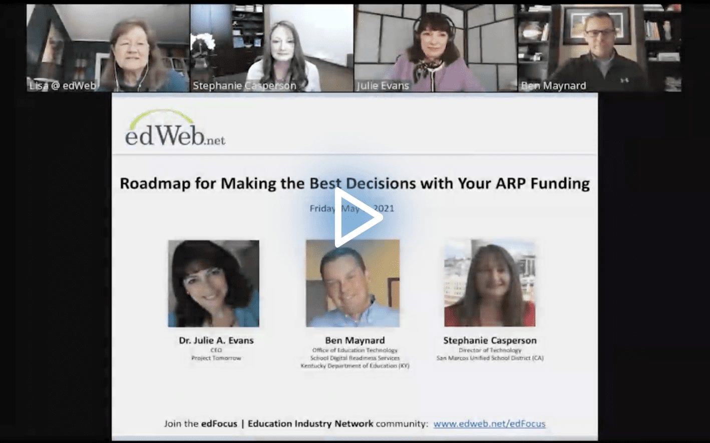 Roadmap for Making the Best Decisions with Your ARP Funding edWebinar recording link