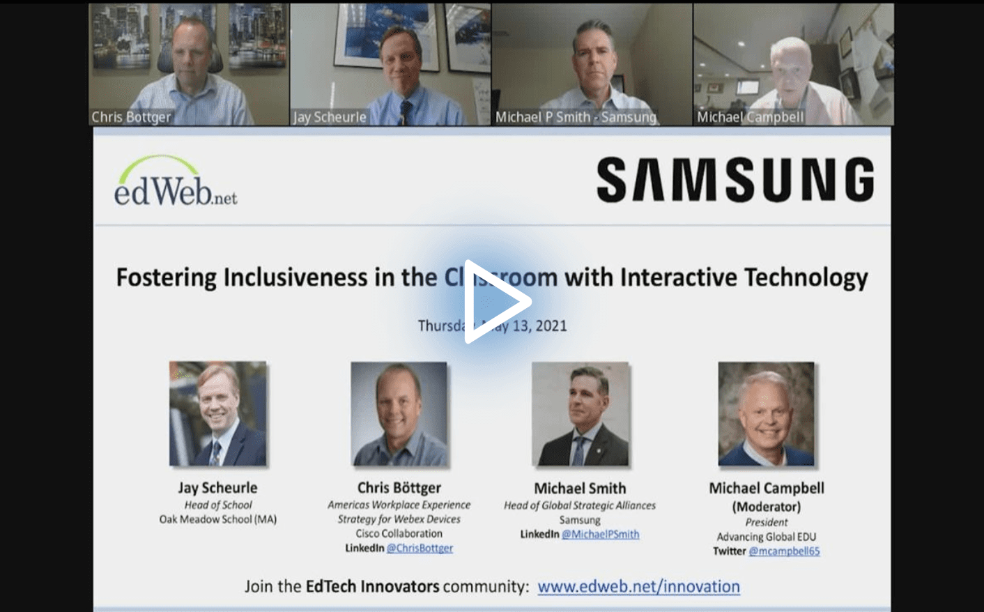 Fostering Inclusiveness in the Classroom with Interactive Technology edWebinar recording link