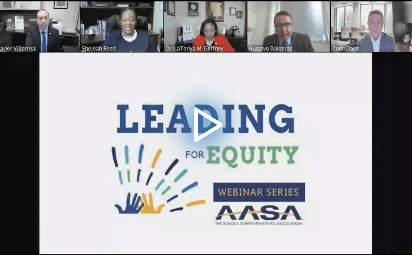 AASA Leading for Equity: Why Leadership Matters for Ensuring All Children Have Choice, Opportunity, and Access edWebinar recording link