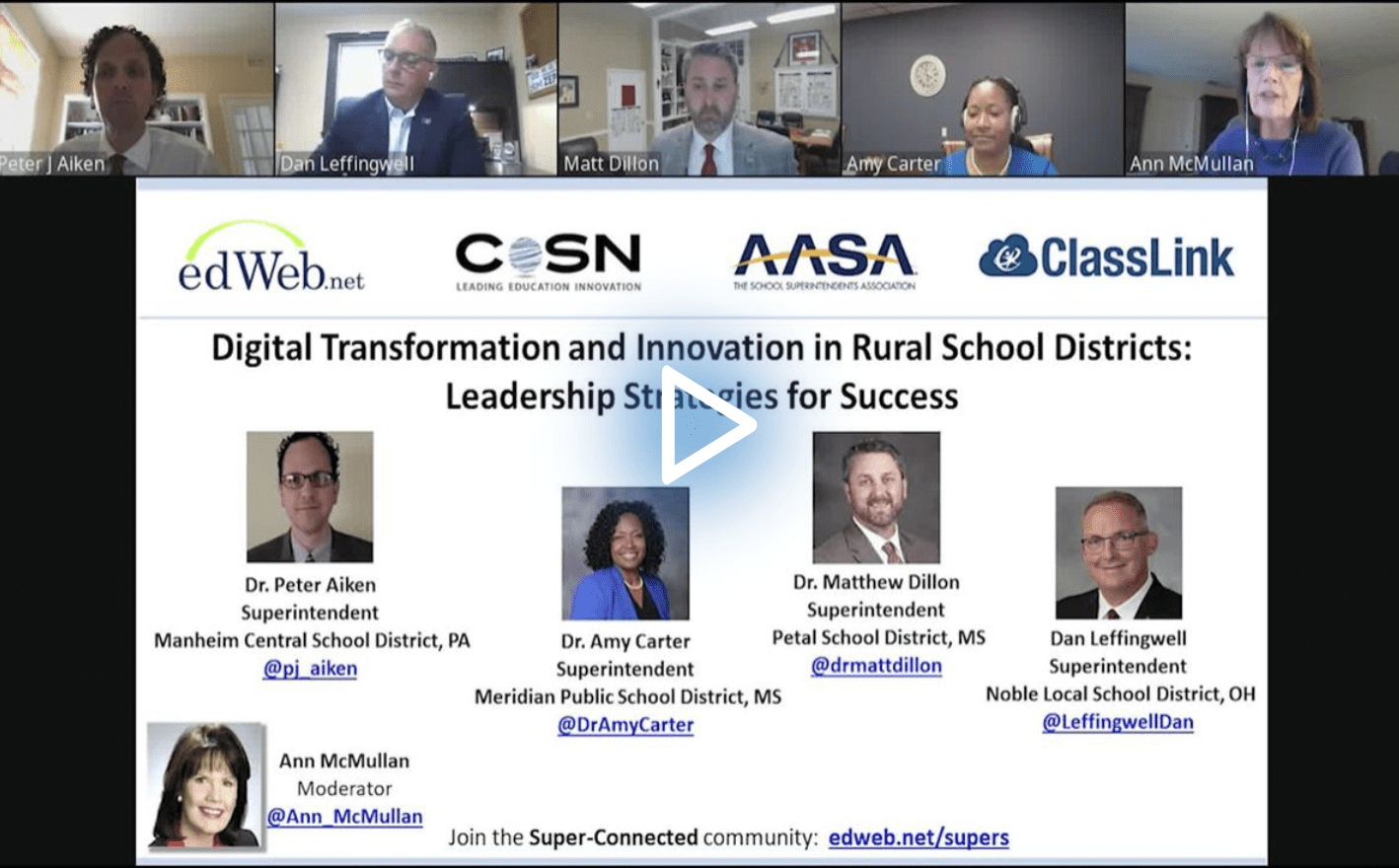 Digital Transformation and Innovation in Rural School Districts: Leadership Strategies for Success edWebinar recording link