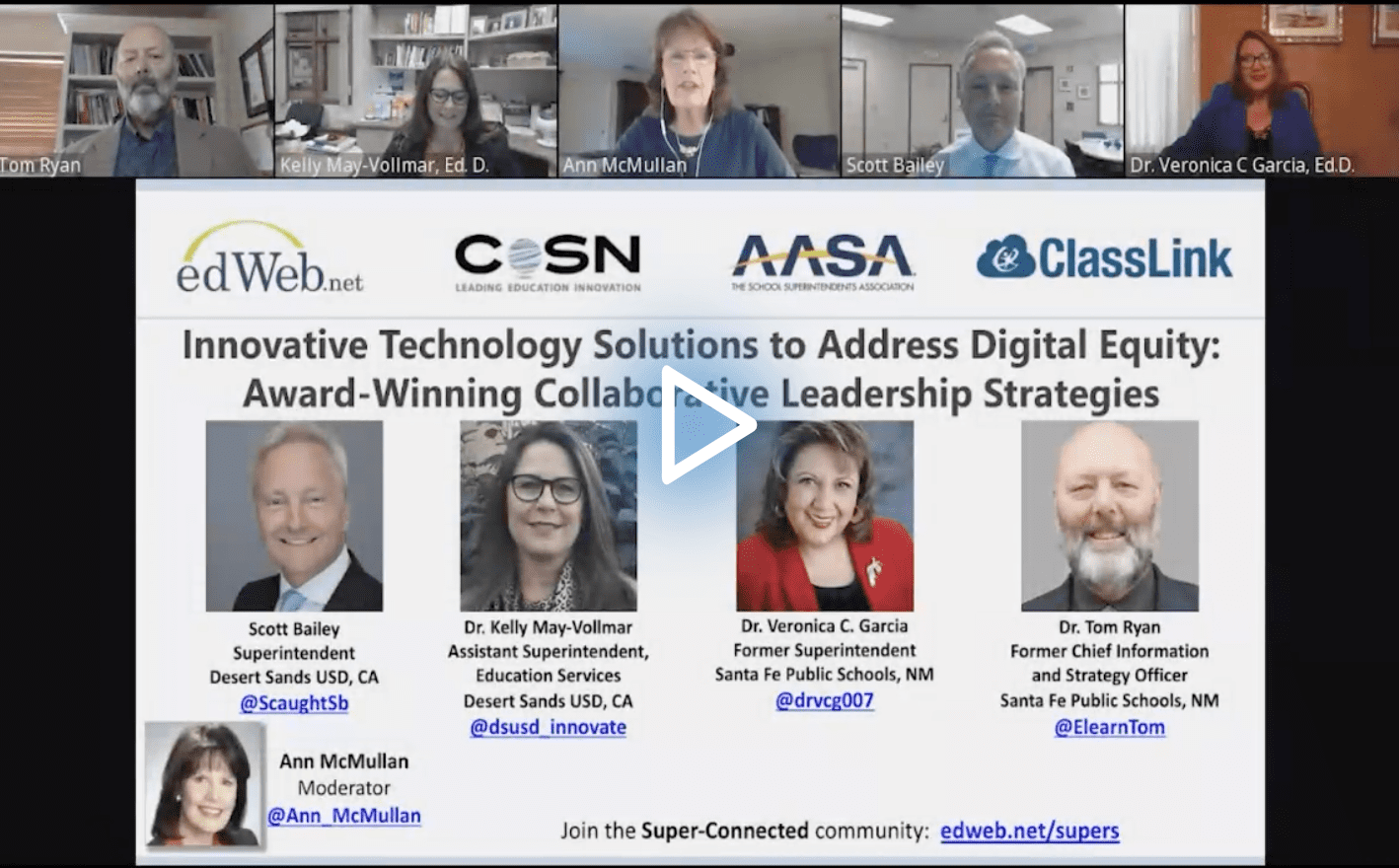 Innovative Technology Solutions to Address Digital Equity: Award-Winning Collaborative Leadership Strategies edWebinar recording link