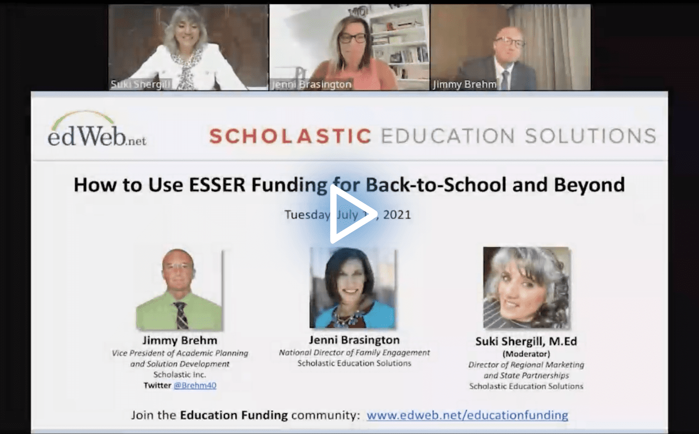 How to Use ESSER Funding for Back-to-School and Beyond edLeader Panel recording link