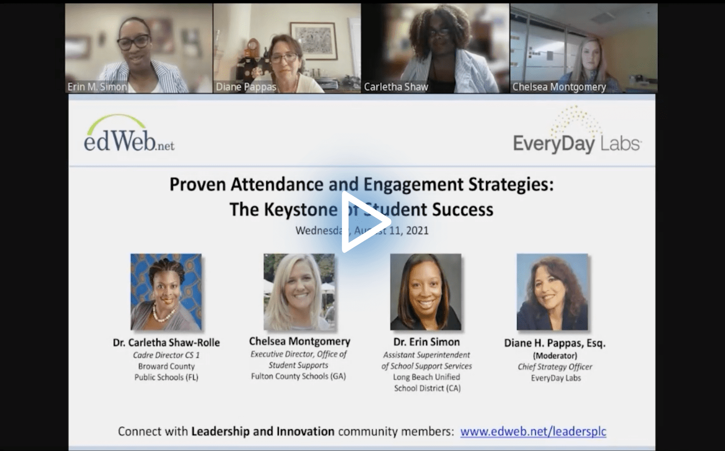 Proven Attendance and Engagement Strategies: The Keystone of Student Success edLeader Panel recording link
