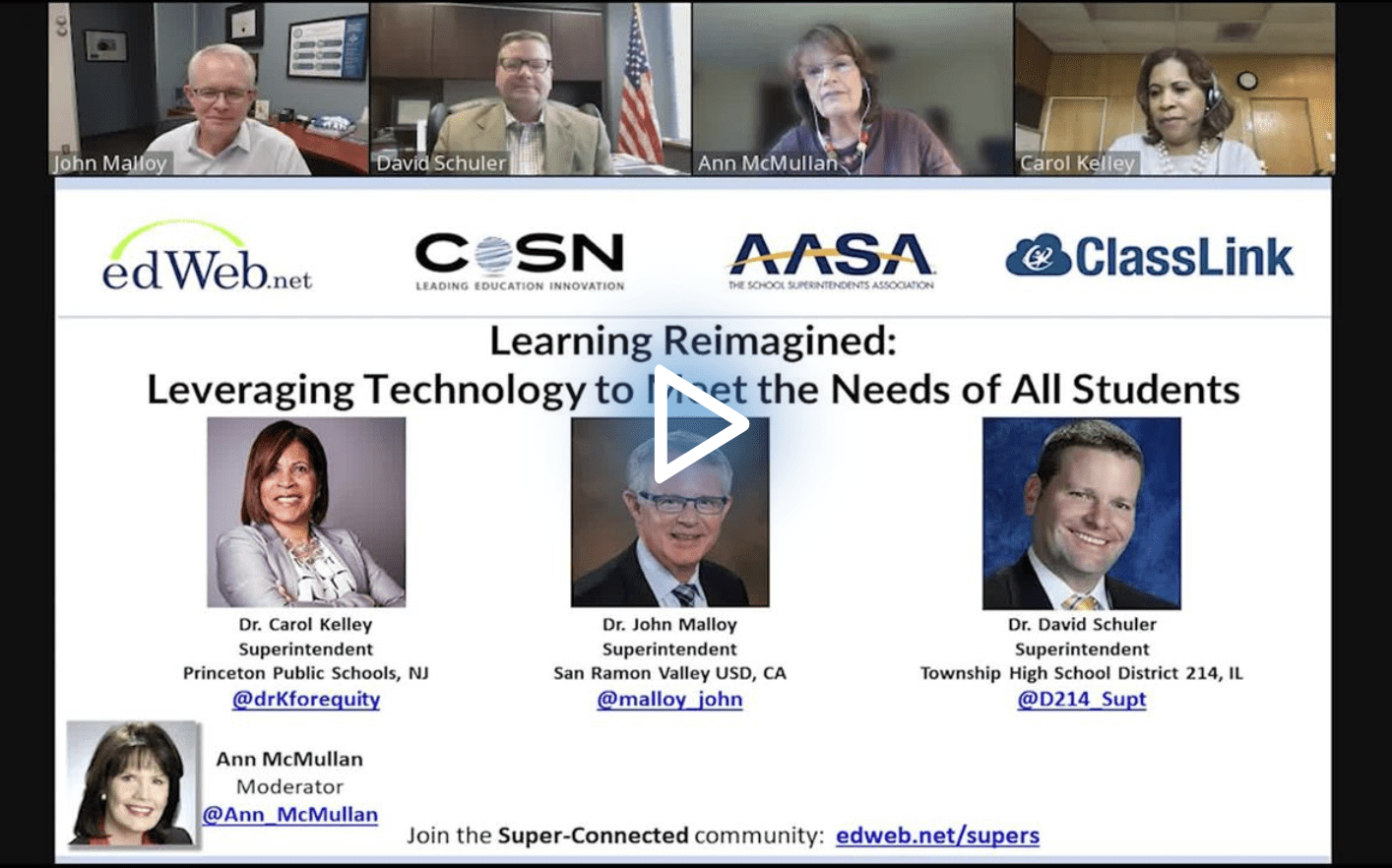 Learning Reimagined: Leveraging Technology to Meet the Needs of All Students edWebinar recording link