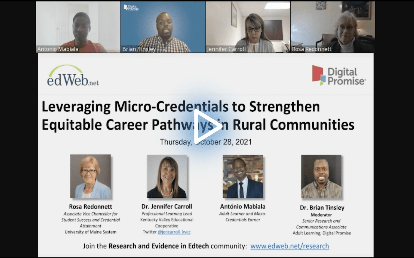 Leveraging Micro-Credentials to Strengthen Equitable Career Pathways in Rural Communities edLeader Panel recording link