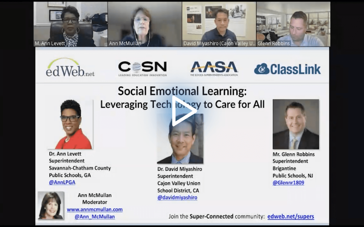 Social-Emotional Learning: Leveraging Technology to Care for All edWebinar recording link