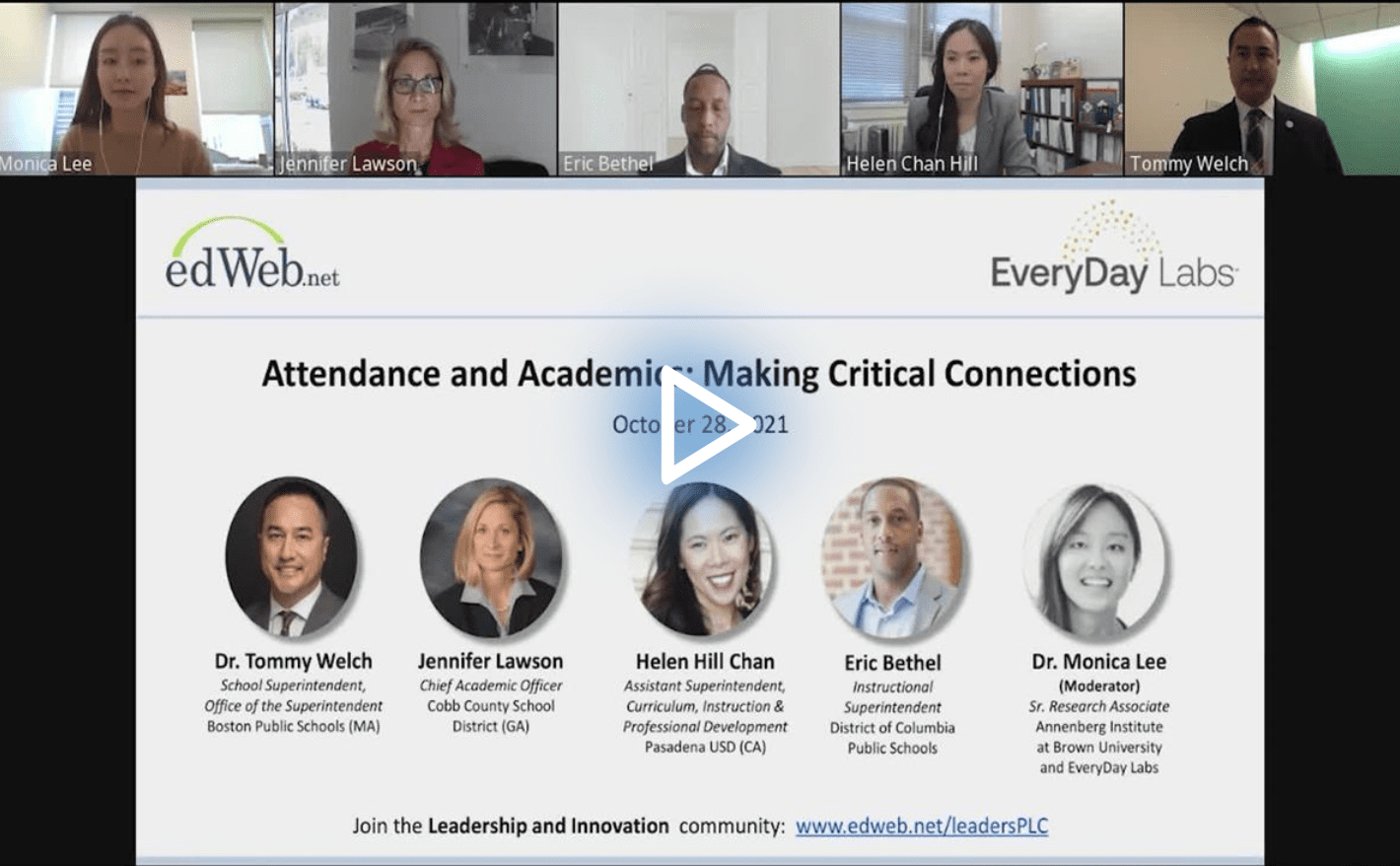 Attendance and Academics: Making Critical Connections edLeader Panel recording link