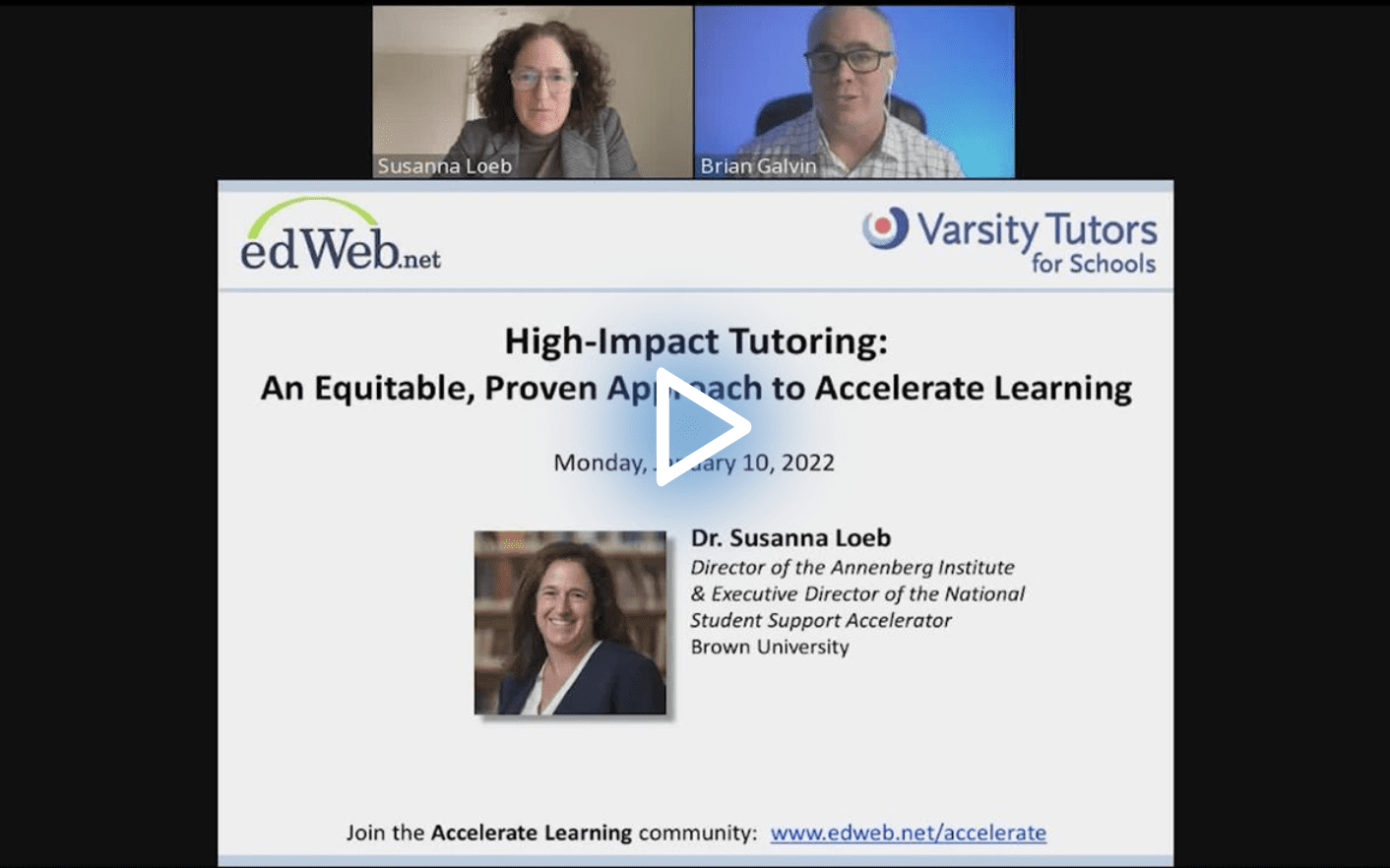 High-Impact Tutoring: An Equitable, Proven Approach to Accelerate Learning edLeader Panel recording link