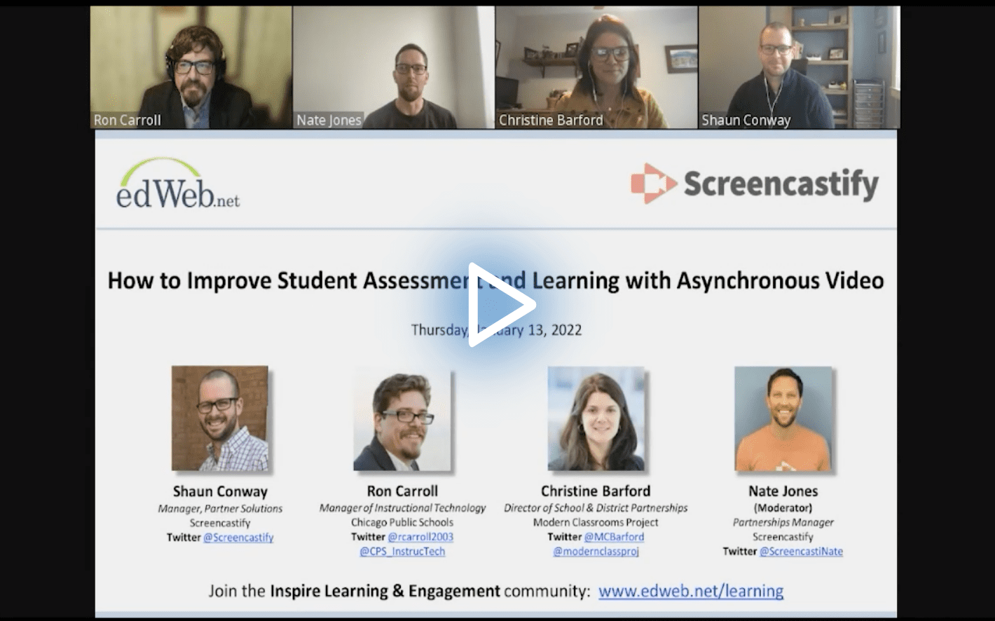 How to Improve Student Assessment and Learning with Asynchronous Video edLeader Panel recording link