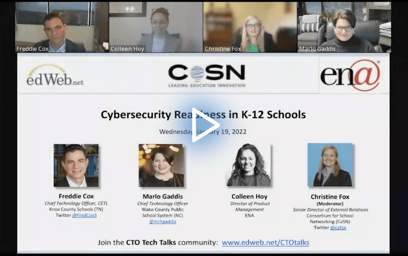 Cybersecurity Readiness in K-12 Schools edLeader Panel recording link