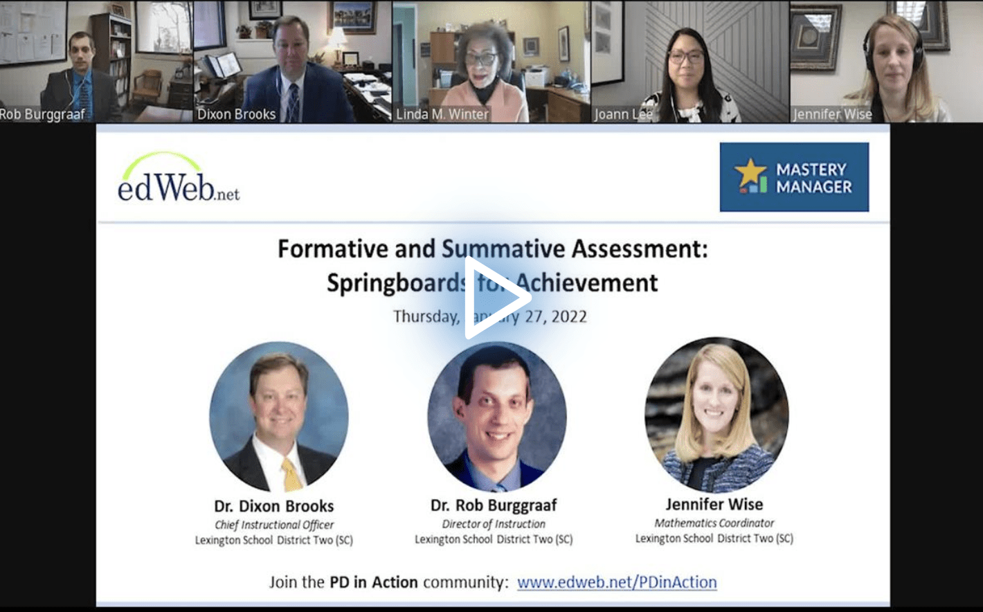 Formative and Summative Assessment: Springboards for Achievement edLeader Panel recording link