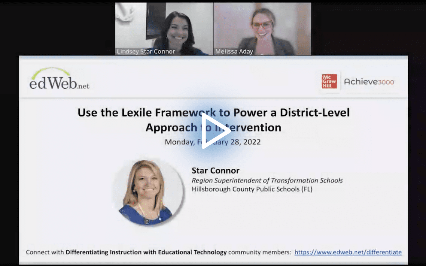 Use the Lexile Framework to Power a District-Level Approach to Intervention edLeader Panel recording link