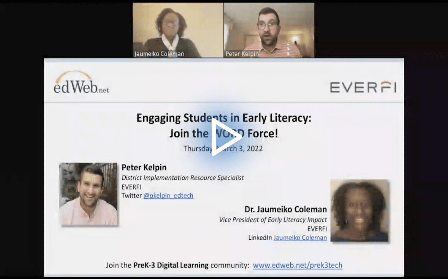 Engaging Students in Early Literacy: Join the WORD Force! edLeader Panel recording link