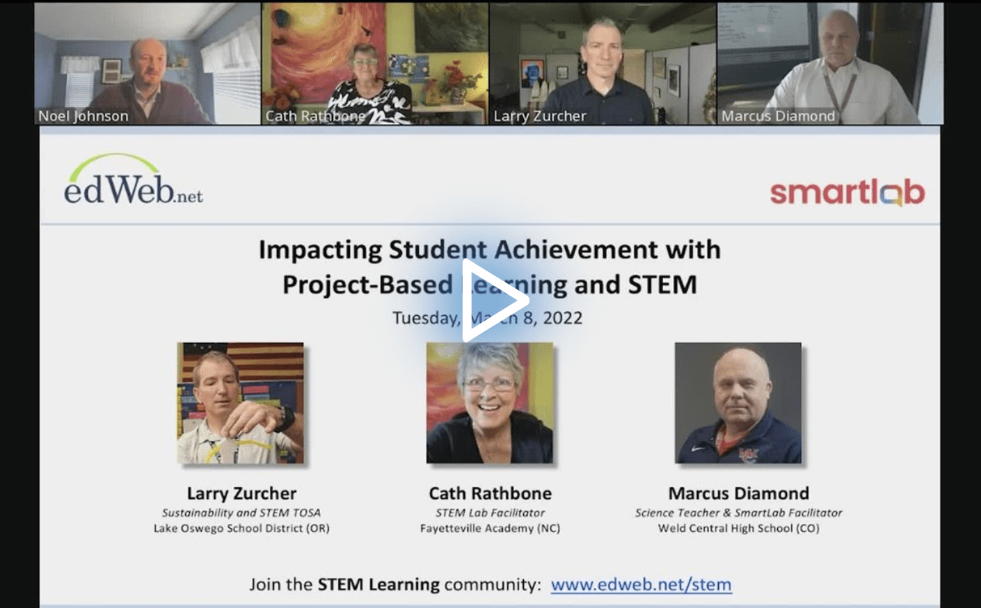 Impacting Student Achievement with Project-Based Learning and STEM edLeader Panel recording link