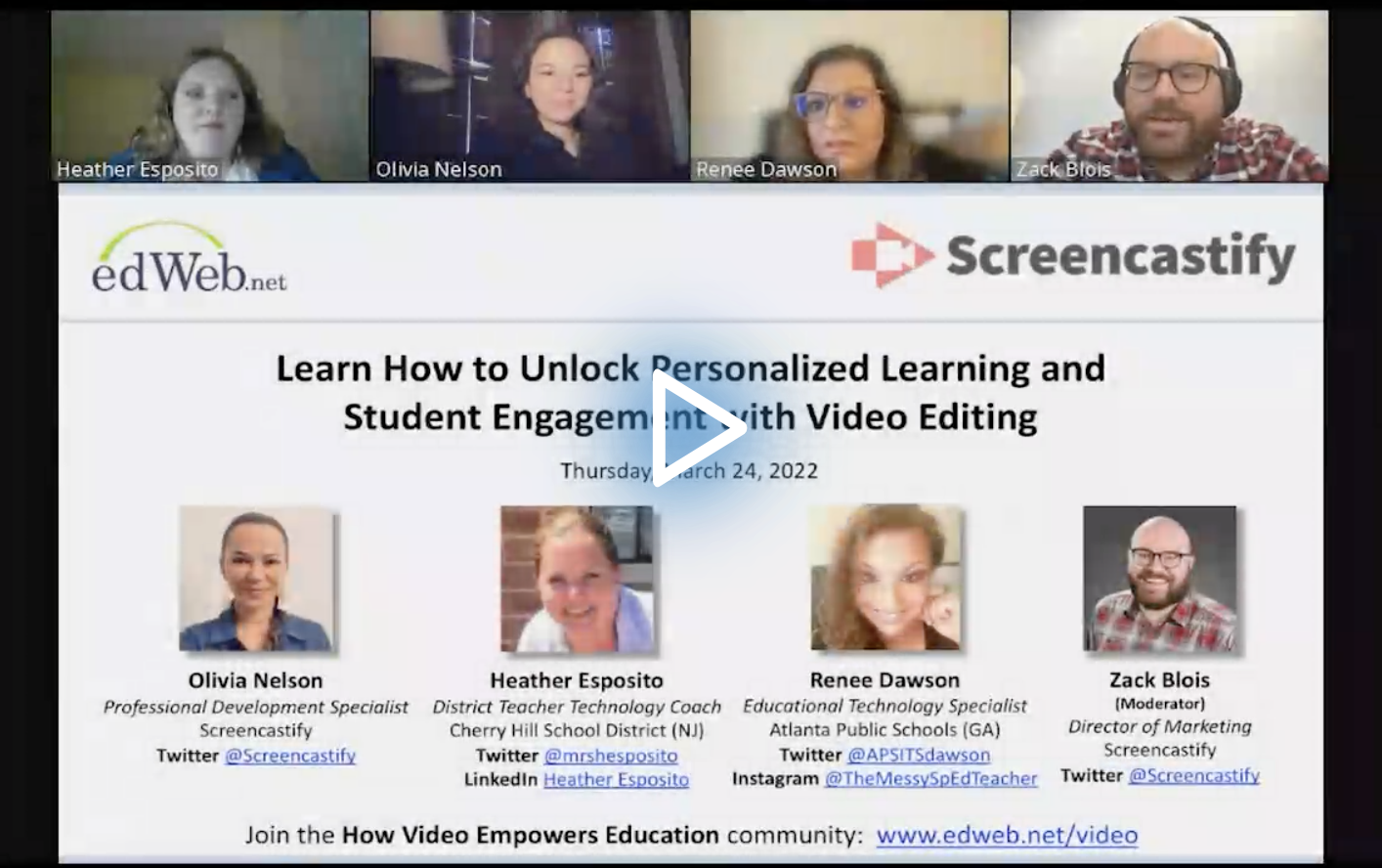 Learn How to Unlock Personalized Learning and Student Engagement with Video Editing edLeader Panel recording link