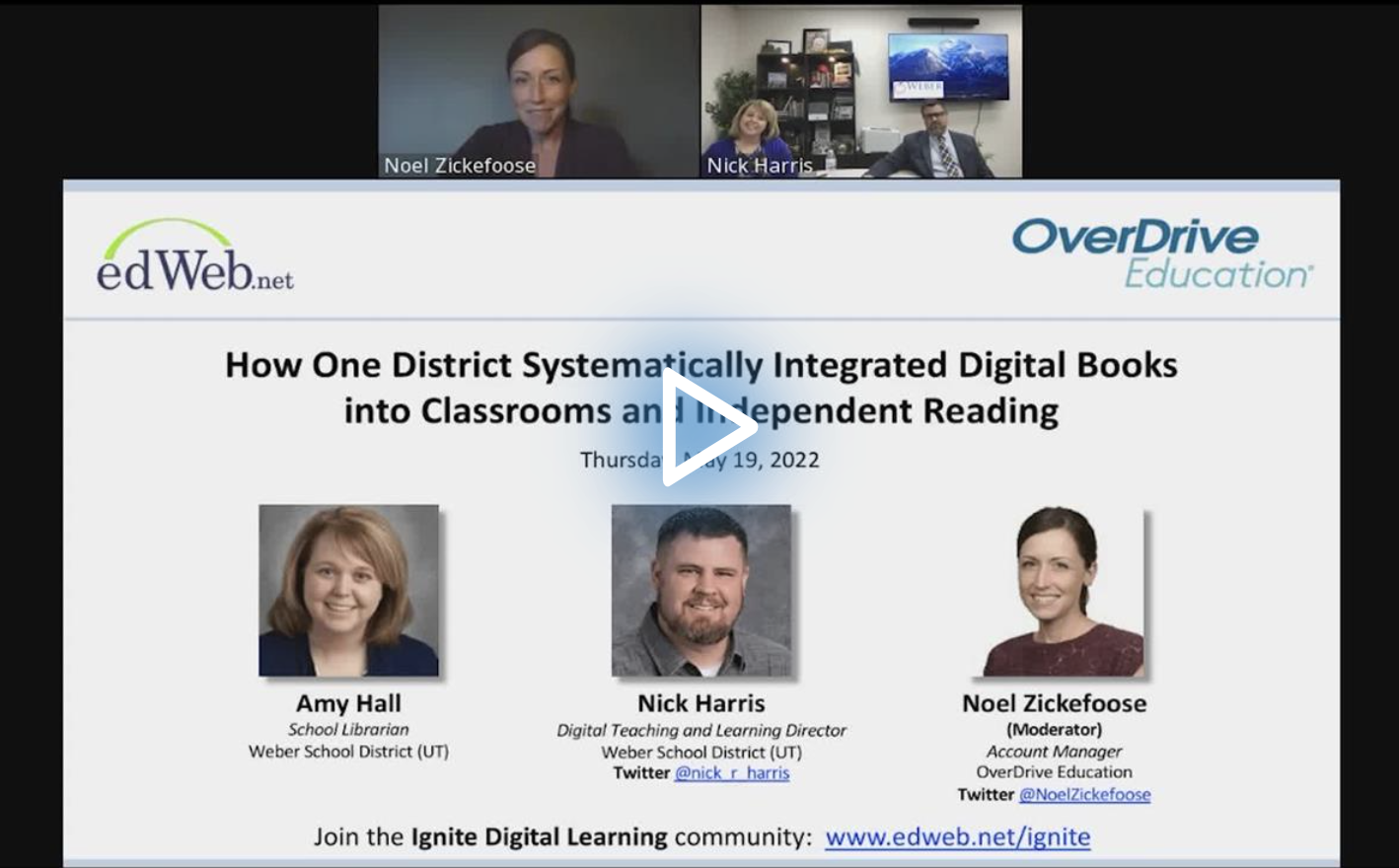 How One District Systematically Integrated Digital Books into Classrooms and Independent Reading edLeader Panel recording screenshot