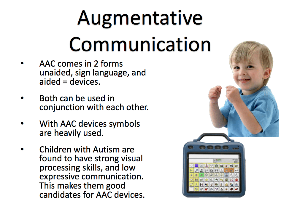 AAC communication for autism