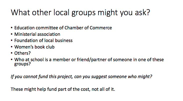 Local groups that can fund SEL programs