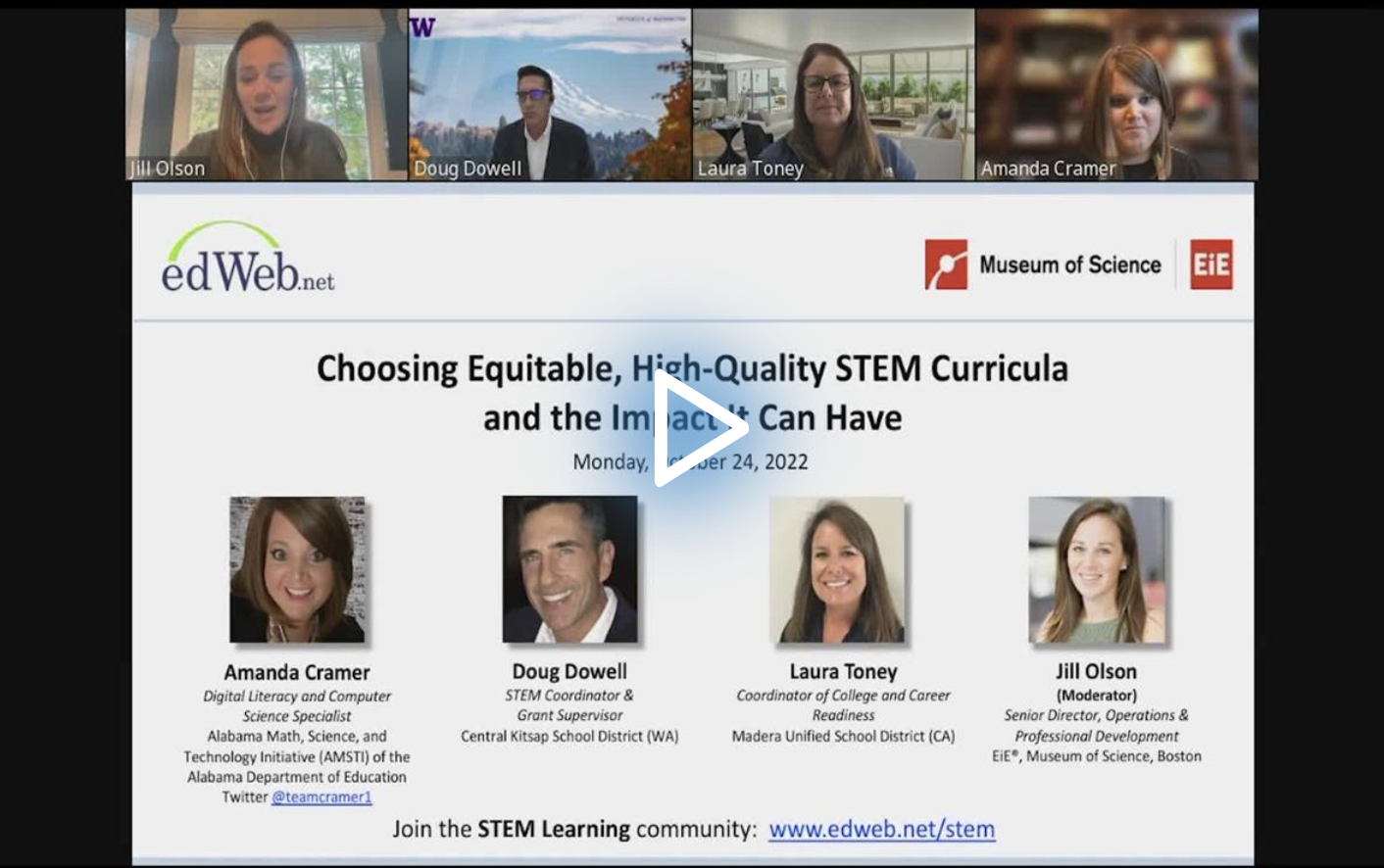 Choosing Equitable, High-Quality STEM Curricula and the Impact It Can Have edLeader Panel recording image