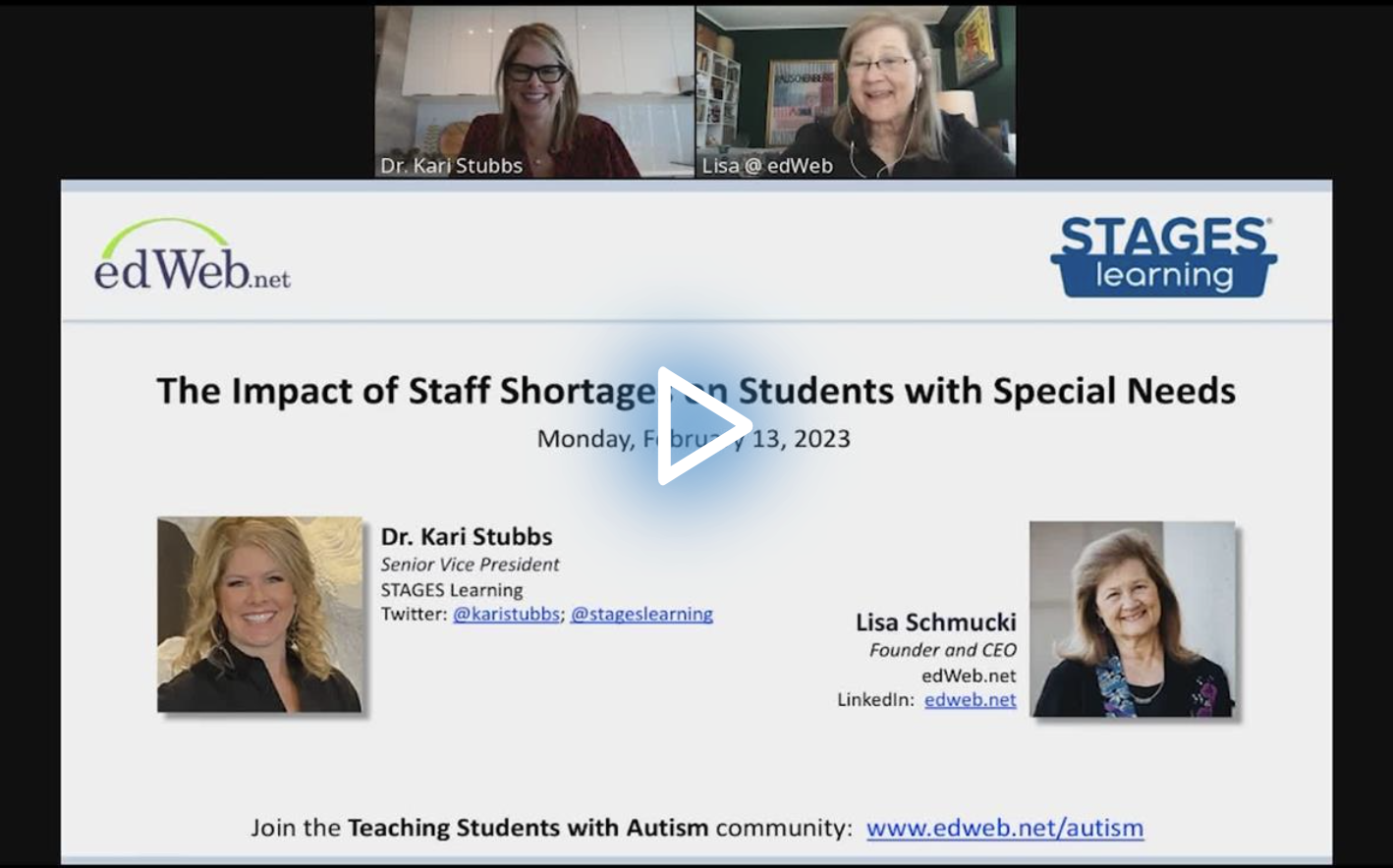The Impact of Staff Shortages on Students with Special Needs edWebinar recording screenshot