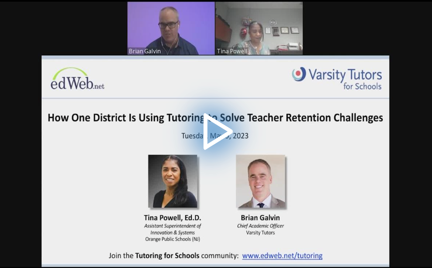 How One District Is Using Tutoring to Solve Teacher Retention Challenges edLeader Panel recording screenshot