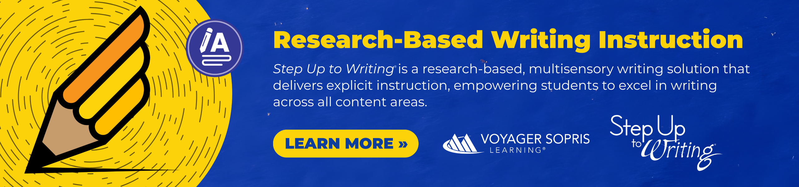 Research-Based Writing Instruction. Step Up to Writing is a research-based, multisensory writing solution that delivers explicit instruction, empowering students to excel in writing across all content areas.