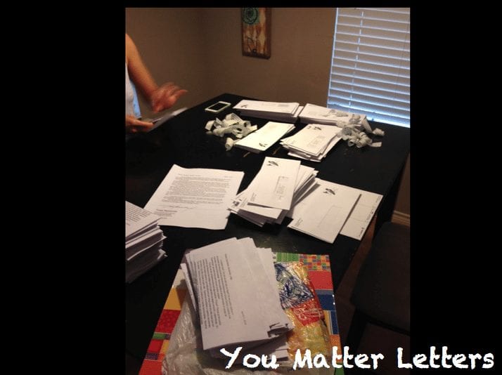 You Matter Letters from Webb Elementary