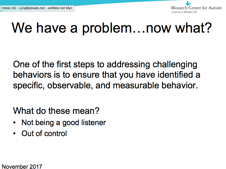 What happens after we know about a problem behavior